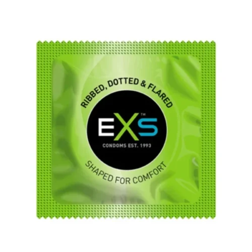 EXS Ribbed Dotted Kondom Lösvikt