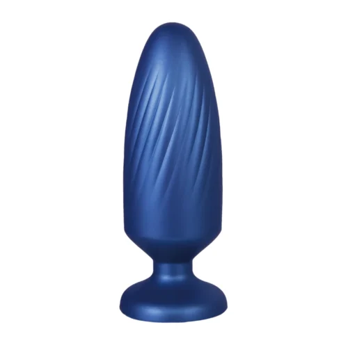 Silicone Anal Plug Metallic Blue