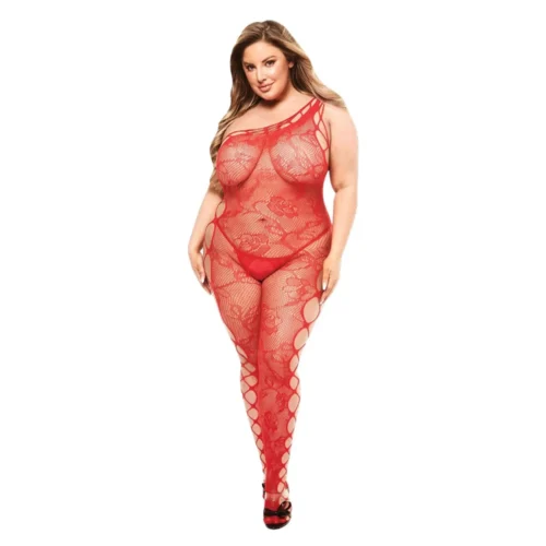 Off The Shoulder Bodystocking Red, Queen