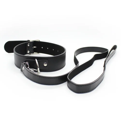 Collar with Leash Black