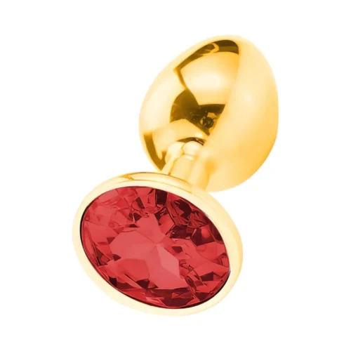 Gold Round Red