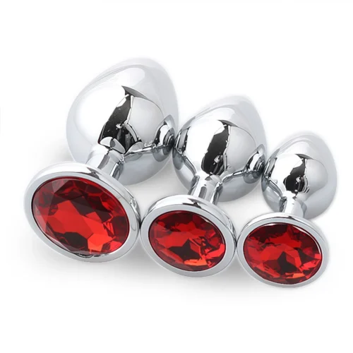 Silver Round Red